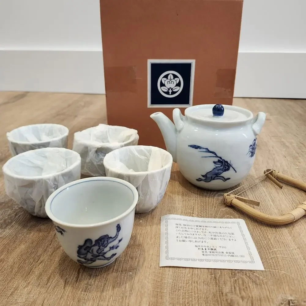 Kyoto Kiyomizu Ware Kozanji Choju-giga Scroll Of Animals Sencha Tea Tachikichi